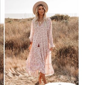 Floral tiered boho maxi
